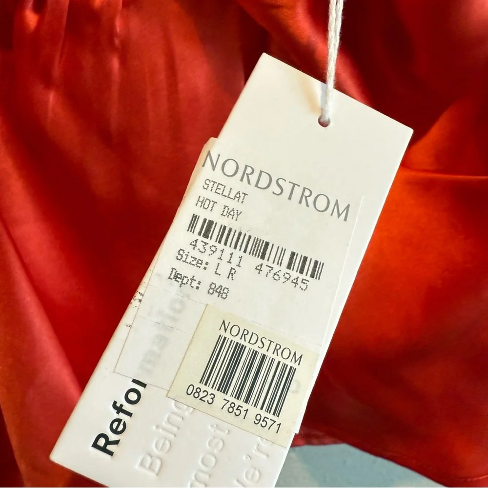 Reformation Stella Silk Tank Top Twist Back | Large NEW NWT - Picture 7 of 8